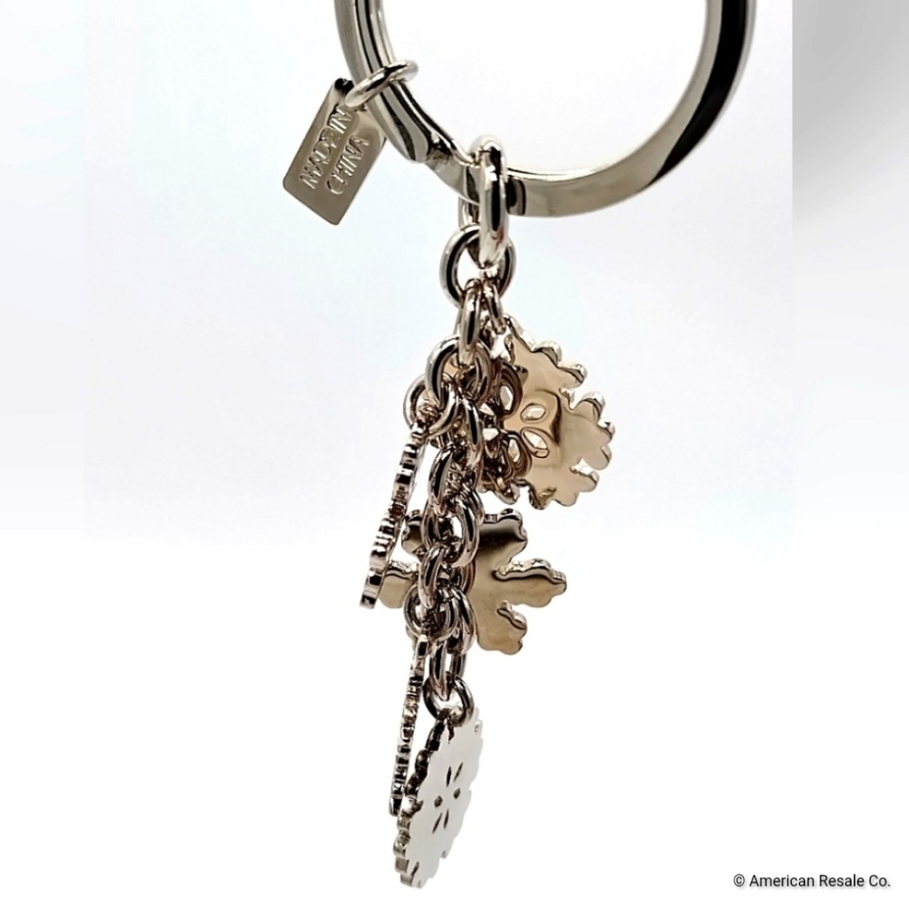 Rare COACH Multi Snowflake Keychain Fob Purse Charm Made with Swarovski Crystals - Picture 5 of 6